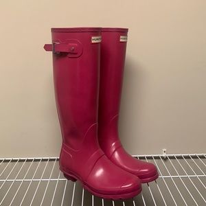 Hunter Women’s Original Tall Rain Boot Glossy Pink